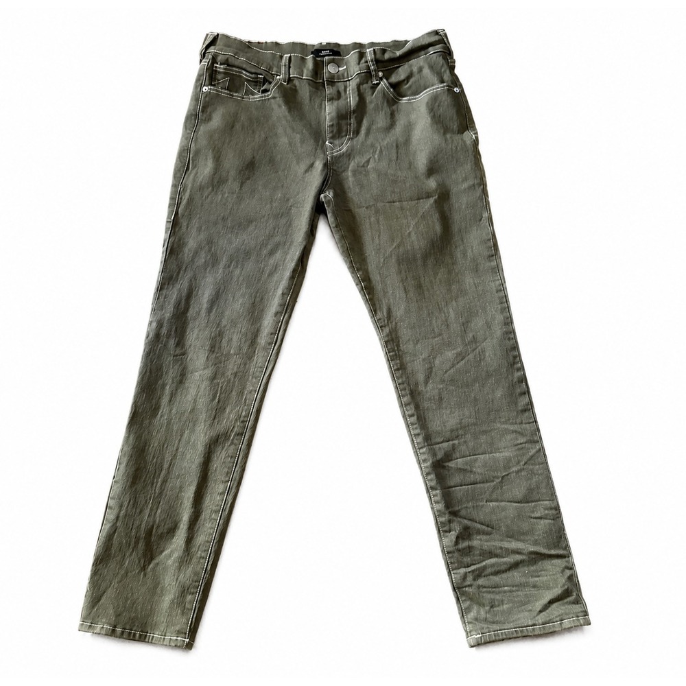 True Religion Geno Relaxed Slim Men Jeans 33 Green Stretch Denim 5 Pocket